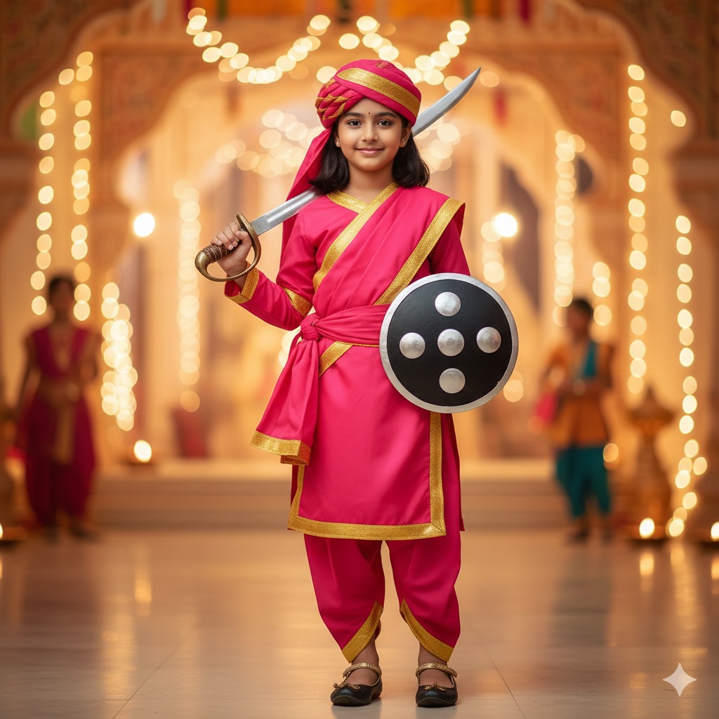 Rani Laxmi Bai (Pink Saree)